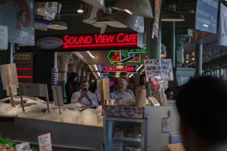 Gezelligheid in Pike Place Market